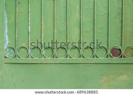 close up view background of old iron fance