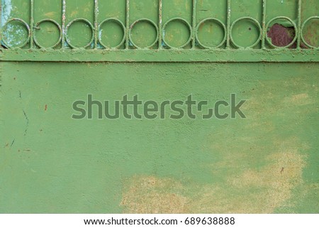 close up view background of old iron fance