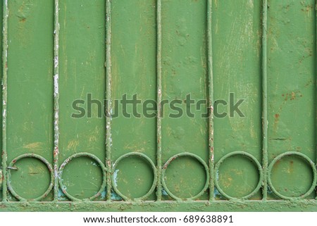 close up view background of old iron fance