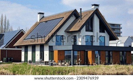 Close up view of a beautiful house in Amstelveen, Netherlands. Stock photo © 