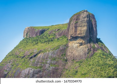 Close View Of The Beautiful Pedra Da Gávea (Gavea Rock) From A Viewpoint At Pedra Bonita - Rio De Janeiro, Brazil