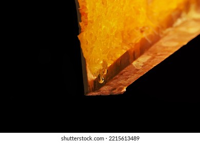 Close View Beeswax Isolated Black