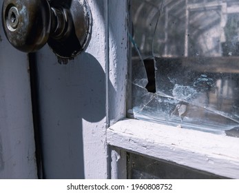 Close View Broken Window Pane On Stock Photo (edit Now) 1960808752