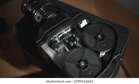 Close View Of Camera Panel Details. Closeup Shot Displaying Textured Camera Surface With Mounted Details . Media