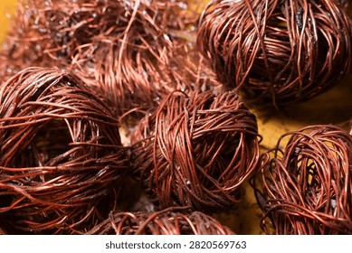 Close up view capturing handmade natural woven twig sphere displaying beautiful rustic brown texture providing warm comforting decoration feeling organic and highly intricate crafting design