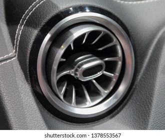 A Close Up View Of Car Air Vent.