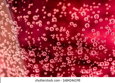 Close Up View Of Carbonated Drink Bubbles