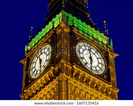 Close up view of clock tower Big Ben