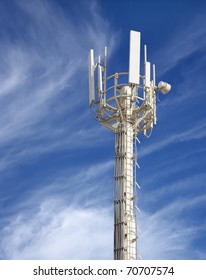 Close View Of A Communication Tower