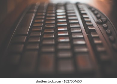 Close up view of computer keyboard