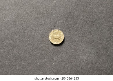 Close View Of Counterfeit Coin