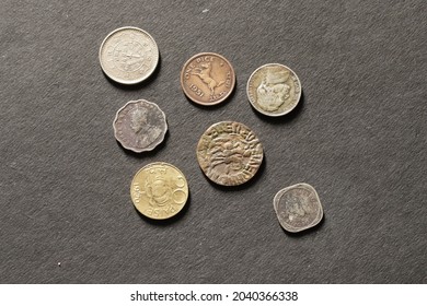 Close View Of Counterfeit Coins