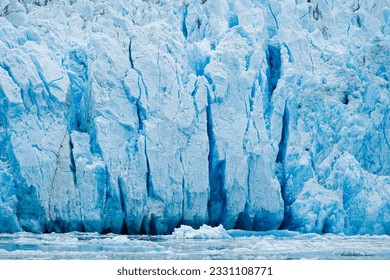 Close view of cracks and texture in Dawes Glacier