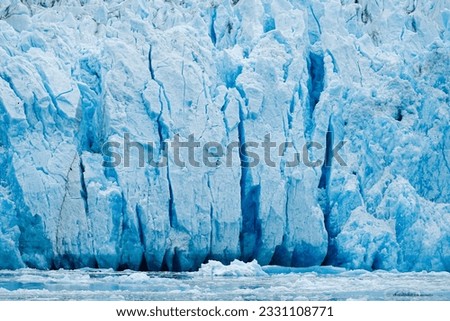 Close view of cracks and texture in Dawes Glacier