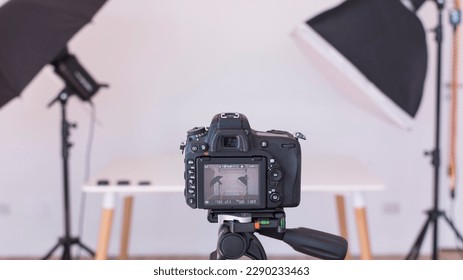 Close Up view of DSLR In Studio - Shutterstock ID 2290233463