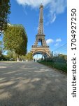 A Close Up View Of Eiffel Tower In Paris, France. The Tower Was Named After The Engineer Gustave Eiffel, Whose Company Designed And Built The Tower