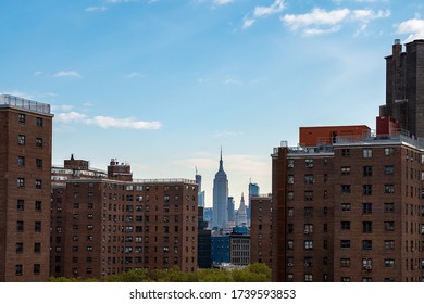 Close Up View Of The Empire State Building In The Evening Time.