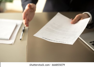 Close Up View Of Employer Offering Work, Businessman Extending Agreement For Signing To Successful Applicant, Hiring New Employee Concept, Assignment, Job Placement, Terms Of Employment, Getting Job 