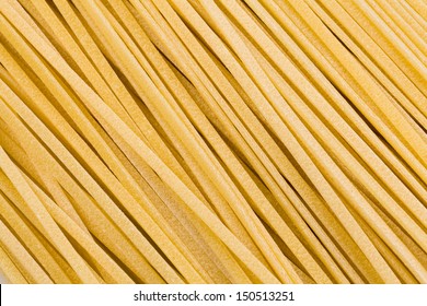 Close Up View Of Freshly Made Linguine Pasta.