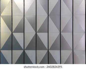 Close up view of geometric pattern of the ceiling of a building