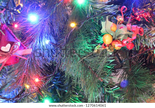 Close View Green Leaves Christmas Tree Stock Photo Edit Now