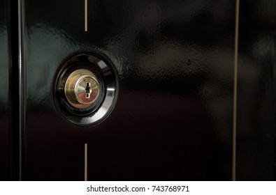 Close Up View Of A Gun Safe Lock