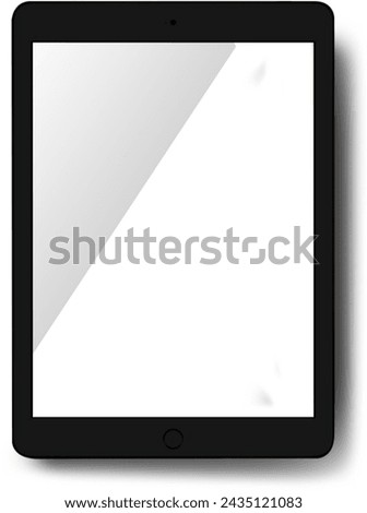 Close up view isolated of shiny tablet.