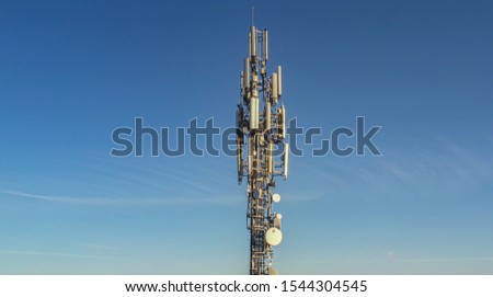 Similar – Image, Stock Photo Sky with radio tower and two lanterns