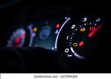 Close up view of modern car dashb oard
