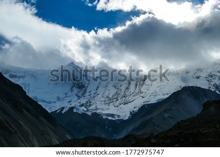 Similar – Blick auf die Ötztaler Berge vom Rettenbachgletscher