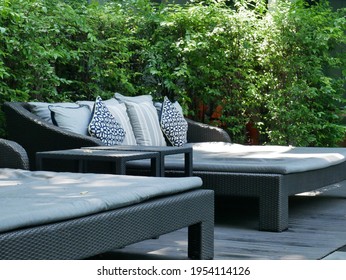 close up view of out door daybeds