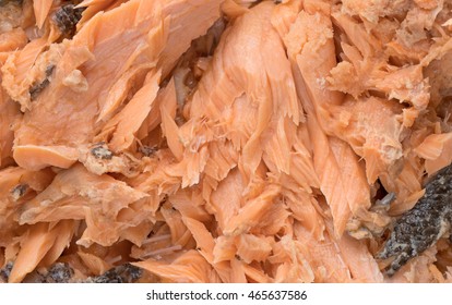 Close View Of Pacific Canned Pink Salmon.