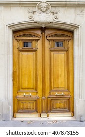 Close View Of The Parisian Door From The Outside