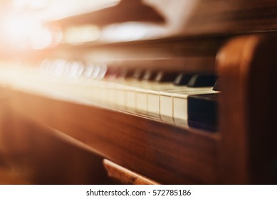 Close Up View Of Piano Keys