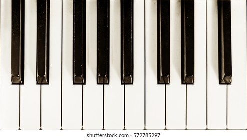 Close Up View Of Piano Keys