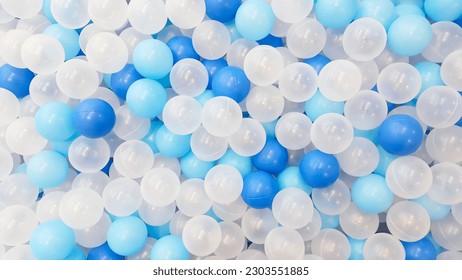 Close up view of plastic balls in a ball pool at a children's indoor playground. Recreation and entertainment concept. - Powered by Shutterstock