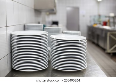 Close up view at the Plate in the kitchen