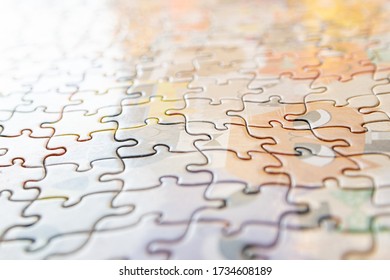 Close up view of a puzzle