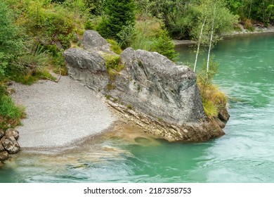 Close View Of The River Lech In Lechbruck In South Bavaria