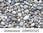 Close up view of small pebbles with multiple colors