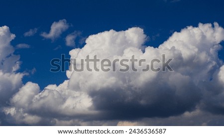 Close view of some cumulus clouds, during stormy weather