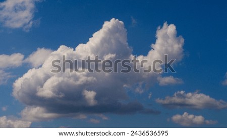 Close view of some cumulus clouds, during stormy weather