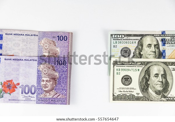 Close View Us Dollar Malaysia Ringgit Stock Photo Edit Now 557654647