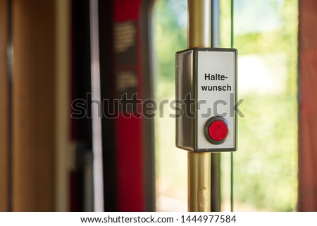 Close up view of Vintage Red Pushbutton with 