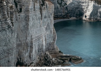Close up view of white cliffs
