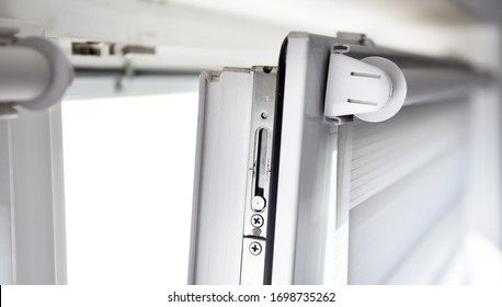 Close Up View Of Window With Hardware
