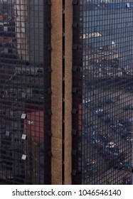 close up view of window reflection