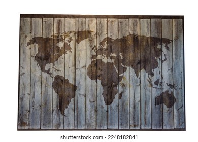 Close up view of world map isolated on white background. Geography concept. - Powered by Shutterstock