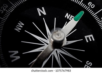 Close Vintage Black Compass Texture Stock Photo 1075767983 