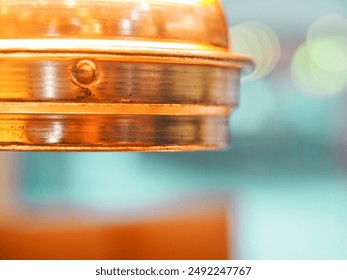 Close up of Vintage Brass lamp details - Powered by Shutterstock